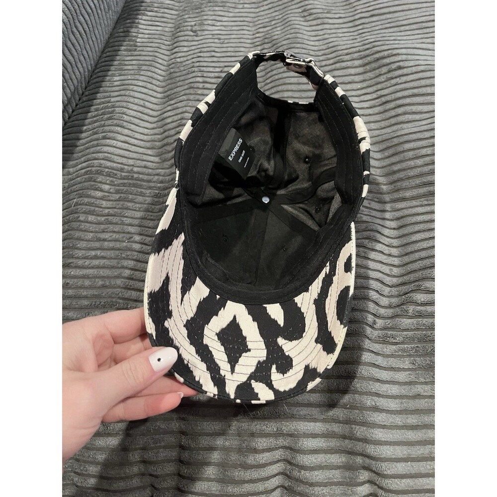 Black & white geometric psychedelic Upcountry Express snap back cap - Picture 6 of 7